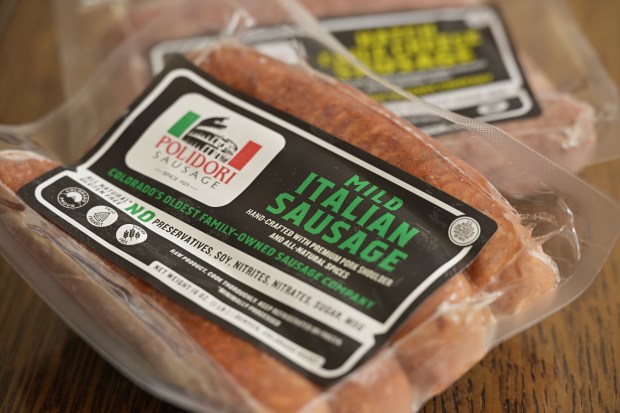 Mild Italian Sausage from Polidori Sausage in Denver on Wednesday, April 9, 2025. (Photo by Hyoung Chang/The Denver Post)
